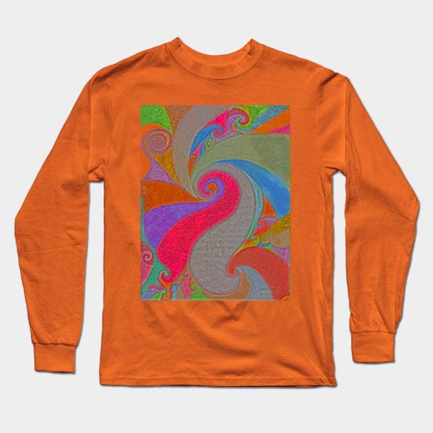 Bright Whorl Long Sleeve T-Shirt by Barschall